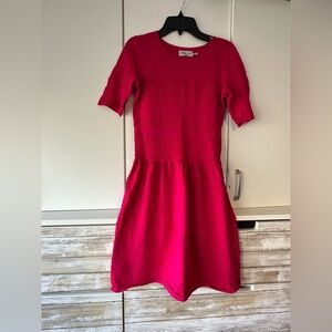 Eliza J Fuchsia Textured Casual Dress